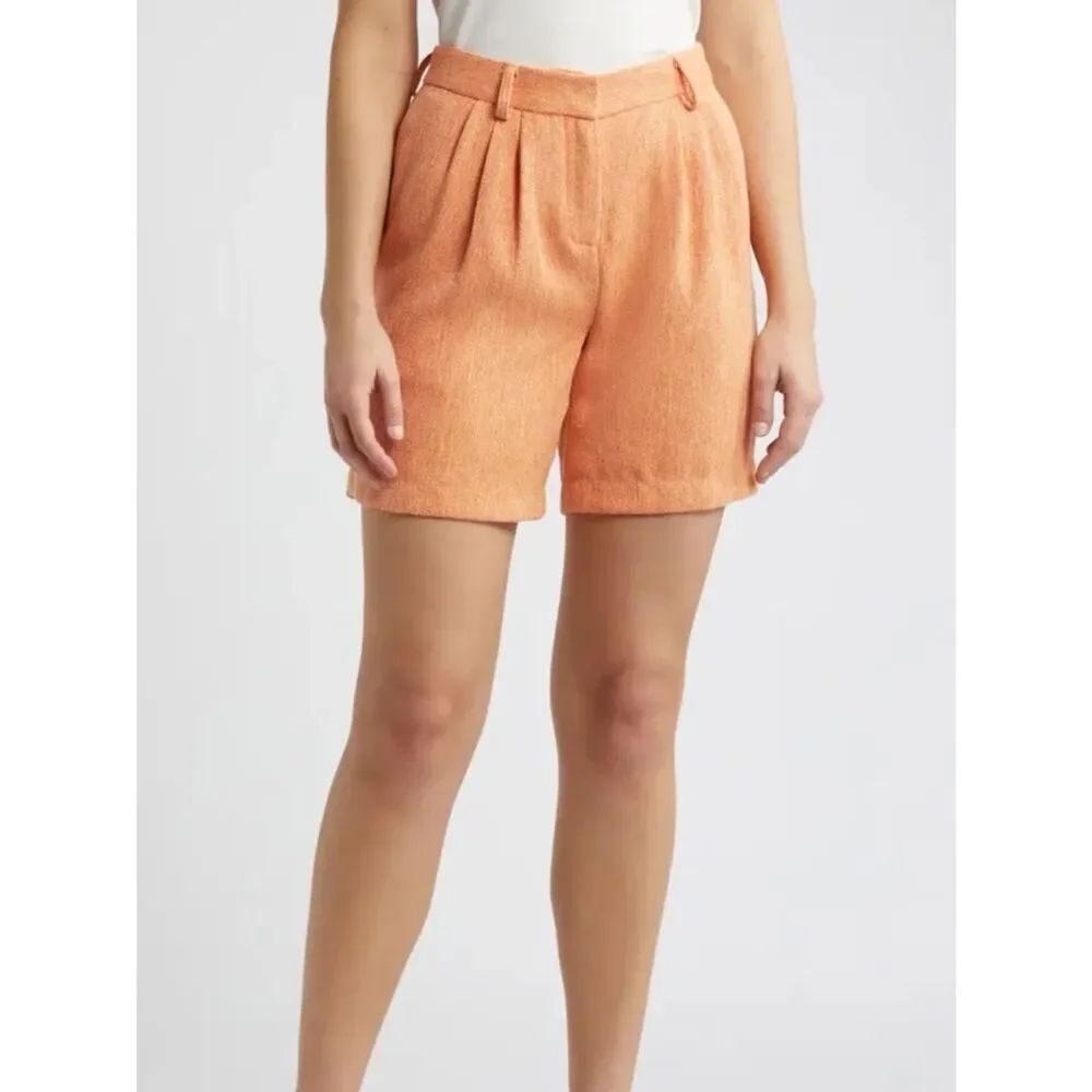 Tahari ASL Women's Size 14 Tweed Bermuda Shorts in Salmon NWT